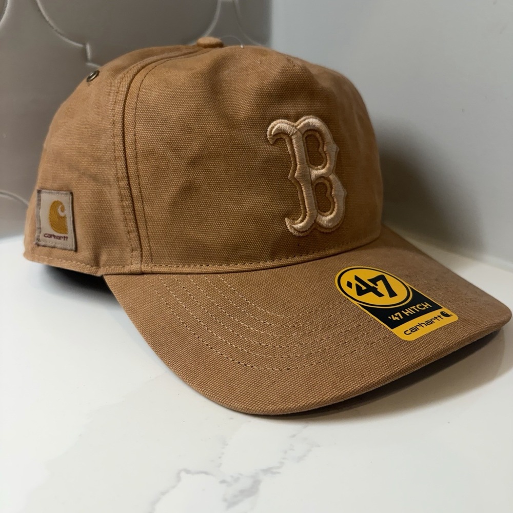 '47 Brand X Carhartt Boston Red Sox Brown Hitch Adjustable Snapback Hat